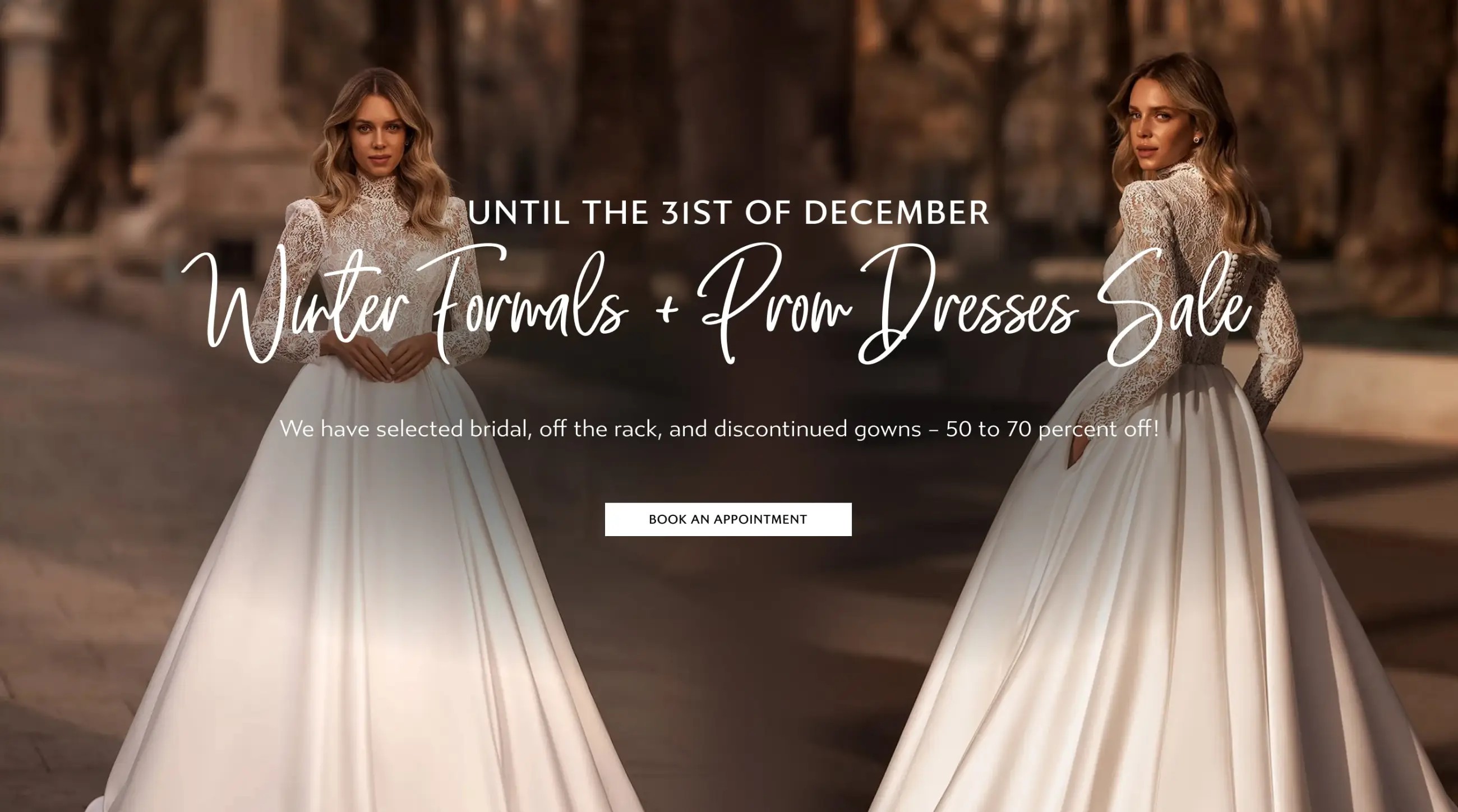 Winter Formals + Prom Dresses Sale at The Winner Outlet Desktop